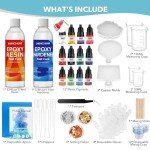 Epoxy Resin Kit with Molds and Color Pigments