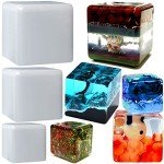3-Pack Deep Square Silicone Resin Cube Molds