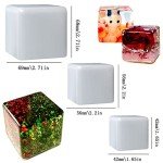 3-Pack Deep Square Silicone Resin Cube Molds