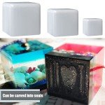 3-Pack Deep Square Silicone Resin Cube Molds