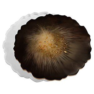 Large Round Geode Resin Tray Mold - 13 inch