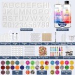 Letter Molds Starter Kit for Resin Art
