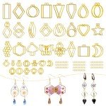 172 pcs Gold Open Bezels for Resin Jewelry