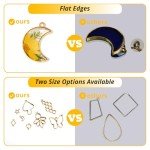 172 pcs Gold Open Bezels for Resin Jewelry