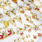172 pcs Gold Open Bezels for Resin Jewelry