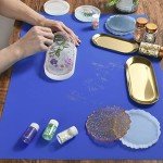 Extra Large Nonstick Silicone Craft Mat - Dark Blue