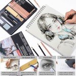 PANDAFLY 20-Pack Colored Charcoal Pencil Set