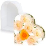 Silicone Resin Molds for Flower Bookends Art