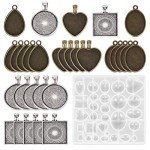 Resin Jewelry Mold Kit with 30 Pcs Trays