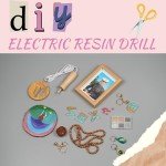Electric Resin Jewelry Drill Set with Wooden Body
