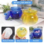 Silicone Resin Jar Mold with Lid for Crafts