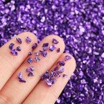 Deep Purple Crushed Glass Chips for Crafts