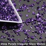 Deep Purple Crushed Glass Chips for Crafts