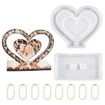Heart-Shaped Resin Photo Frame Molds Set