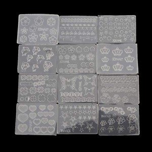 12Pcs Mini Resin Casting Molds for Nail Art