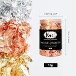Gold Leaf Flakes Kit for Resin Art and Crafts