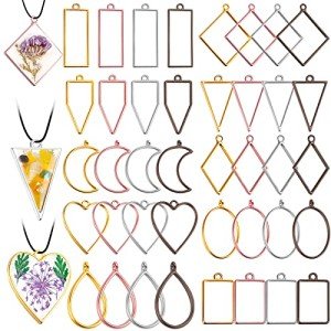 80 Pcs Open Bezels for Resin Crafting