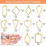80 Pcs Open Bezels for Resin Crafting