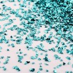 Light Blue Metallic Crushed Glass Chips 100g