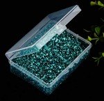 Light Blue Metallic Crushed Glass Chips 100g