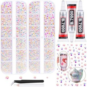 Jelly Resin Rhinestones with Jewelry Glue for Crafts