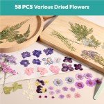 58PCS Dried Pressed Flowers for Resin Art