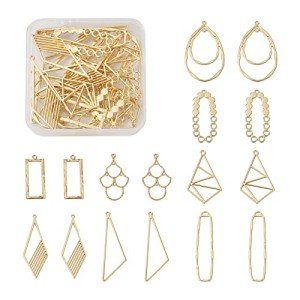 32pcs Open Back Bezel Pendants for Resin Art