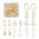 32pcs Open Back Bezel Pendants for Resin Art