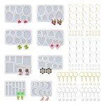 128-Piece Resin Jewelry Molds and Keychain Kit