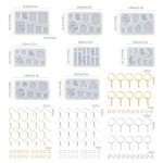 128-Piece Resin Jewelry Molds and Keychain Kit