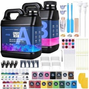 Clear Epoxy Resin Kit with 15 Pigments & Micas