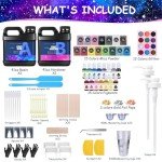 Clear Epoxy Resin Kit with 15 Pigments & Micas