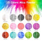 Clear Epoxy Resin Kit with 15 Pigments & Micas