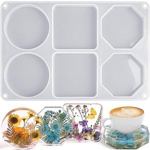 6-Cavity Silicone Molds for Resin Coasters
