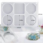 6-Cavity Silicone Molds for Resin Coasters