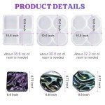 Large Hexagon & Round Resin Coaster Molds
