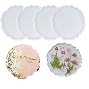 Geode Silicone Resin Coaster Molds - 4 Pcs