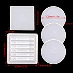 Silicone Coaster Molds Set for Resin Art