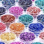 12 Color Crushed Glass Glitter for Resin Art
