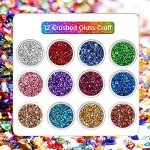 12 Color Crushed Glass Glitter for Resin Art