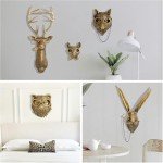 Bronze Resin Deer Head Wall Decor Art