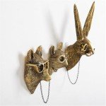 Bronze Resin Deer Head Wall Decor Art