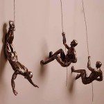 The Alpinist: Modern Resin Wall Sculpture