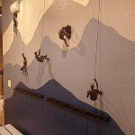 The Alpinist: Modern Resin Wall Sculpture