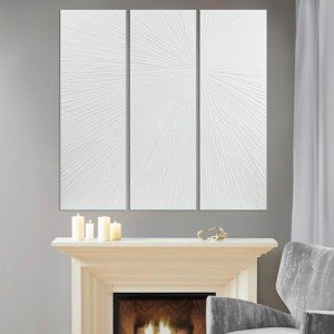 Sunburst Modern Resin Wall Art - 3 Pieces