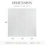 Sunburst Modern Resin Wall Art - 3 Pieces