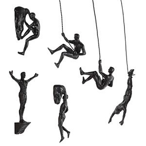 Set of 6 Handcrafted Nordic Resin Wall Sculptures