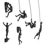 Set of 6 Handcrafted Nordic Resin Wall Sculptures