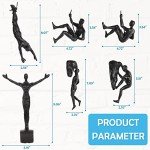 Set of 6 Handcrafted Nordic Resin Wall Sculptures