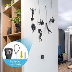 Set of 6 Handcrafted Nordic Resin Wall Sculptures